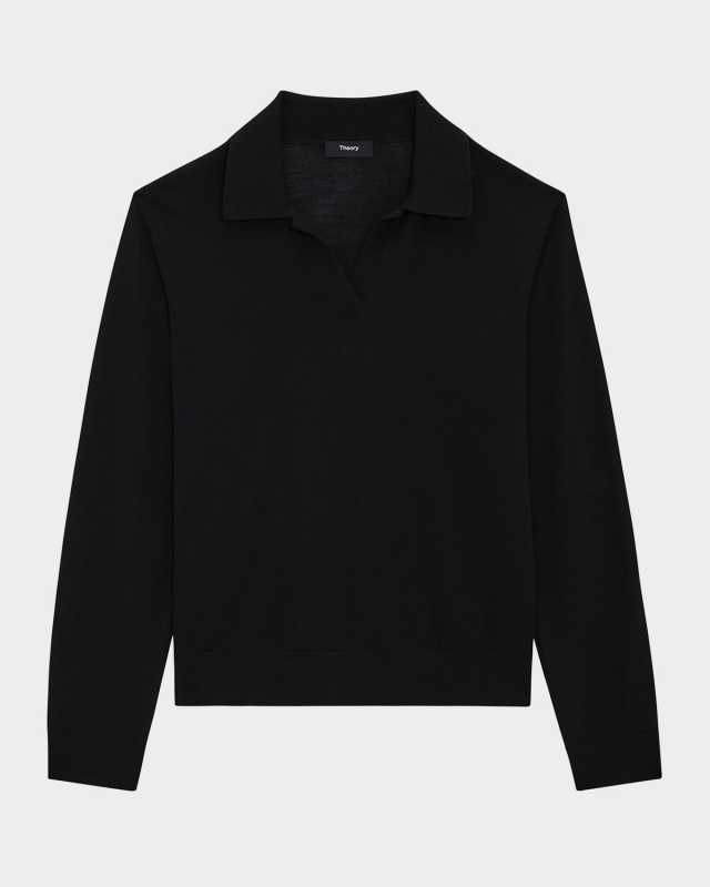 Merino Polo Pullover Sweater